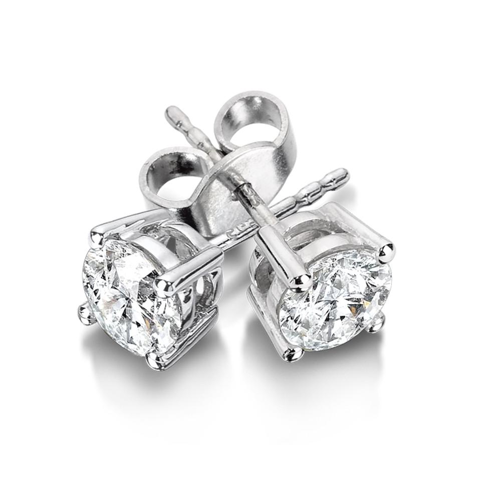 DIAMOND SOLITAIRE STUD EARRINGS Birmingham Jewelry Earrings Birmingham Jewelry 