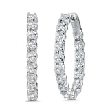 DIAMOND STAR OVAL IN-OUT HOOPS Birmingham Jewelry Earrings Birmingham Jewelry 