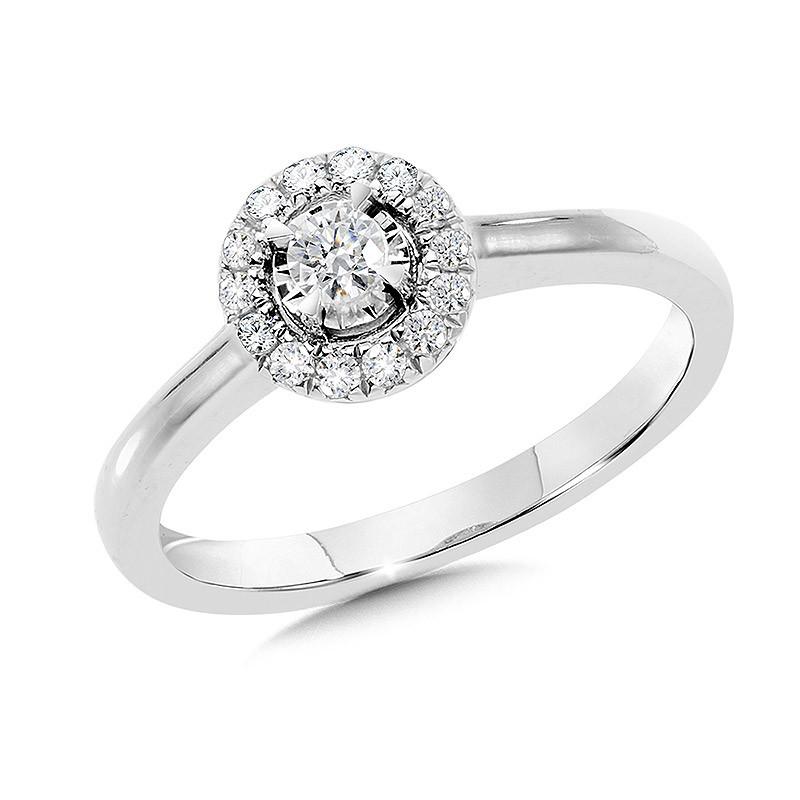 DIAMOND STAR SOLITAIRE HALO ENGAGEMENT RING Birmingham Jewelry Engagement Ring Birmingham Jewelry 