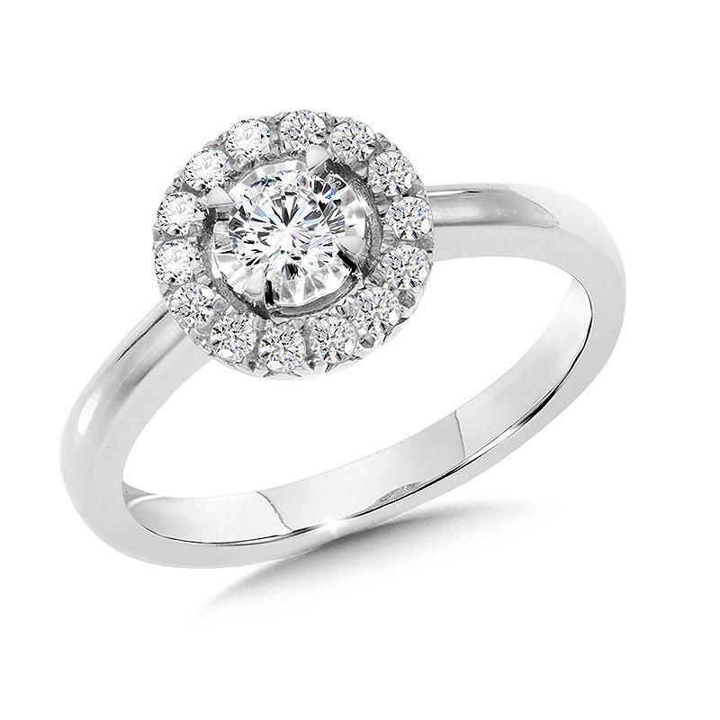 DIAMOND STAR SOLITAIRE HALO ENGAGEMENT RING Birmingham Jewelry Engagement Ring Birmingham Jewelry 