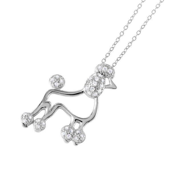 French Poodle Charm Necklace Birmingham Jewelry Silver Necklace Birmingham Jewelry 