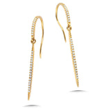 GOLD DANGLING DIAMOND EARRINGS Birmingham Jewelry Earrings Birmingham Jewelry 