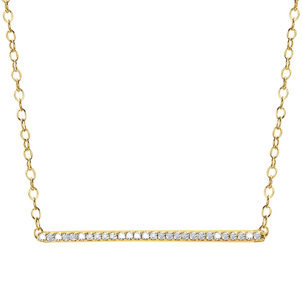 GOLD DIAMOND BAR NECKLACE Birmingham Jewelry Pendant Birmingham Jewelry 