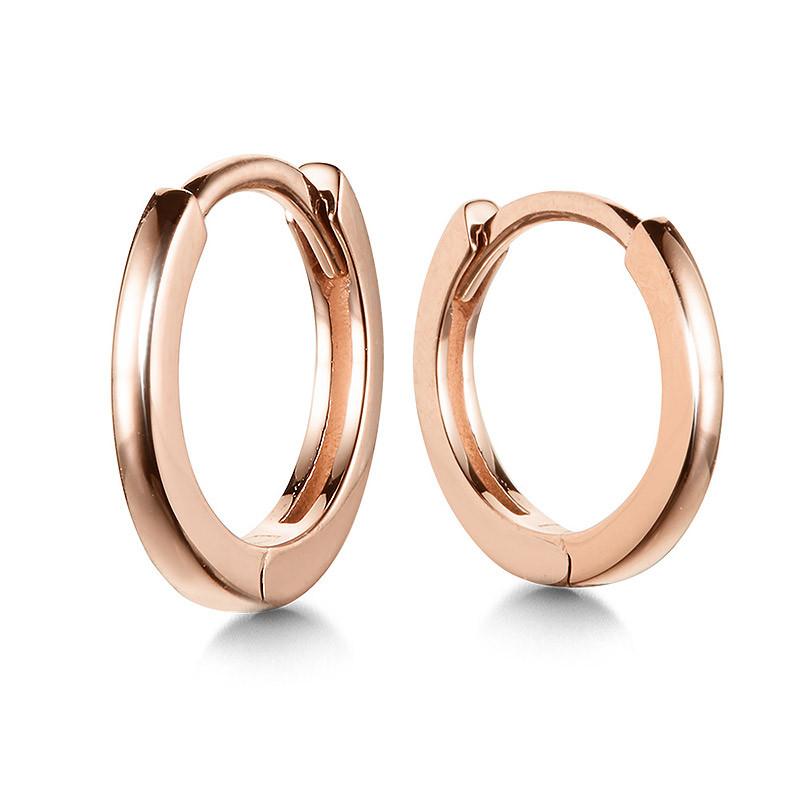 GOLD ROUND HUGGIE HOOP EARRINGS Birmingham Jewelry Earrings Birmingham Jewelry 