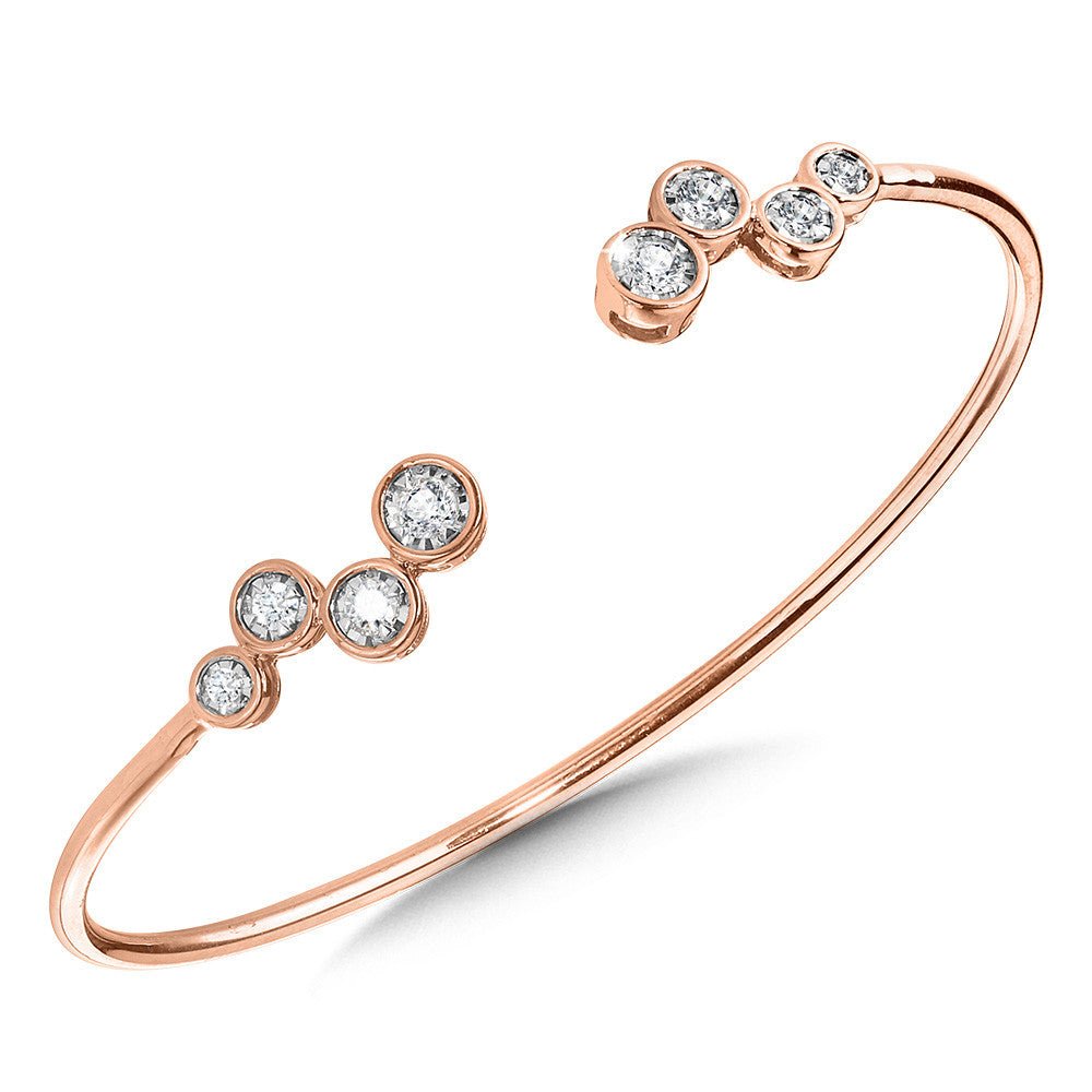 GRADUATING BEZELED MIRACLE-PLATED DIAMOND BANGLE Birmingham Jewelry Bangle Bracelet Birmingham Jewelry 