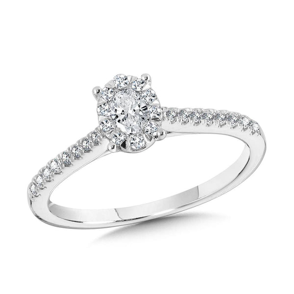 OVAL-SHAPED CLUSTER DIAMOND MIRAGE ENGAGEMENT RING Birmingham Jewelry Engagement Ring Birmingham Jewelry 