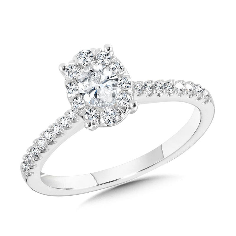 OVAL-SHAPED CLUSTER DIAMOND MIRAGE ENGAGEMENT RING Birmingham Jewelry Engagement Ring Birmingham Jewelry 