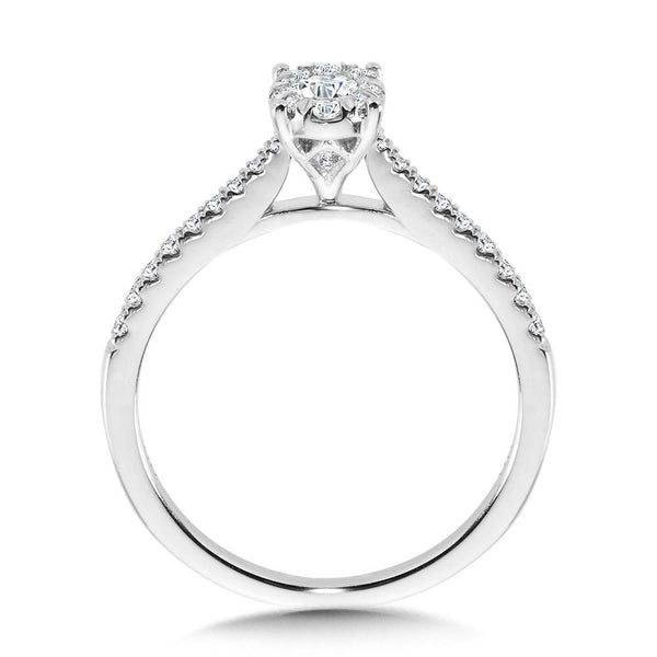 OVAL-SHAPED CLUSTER DIAMOND MIRAGE ENGAGEMENT RING Birmingham Jewelry Engagement Ring Birmingham Jewelry 