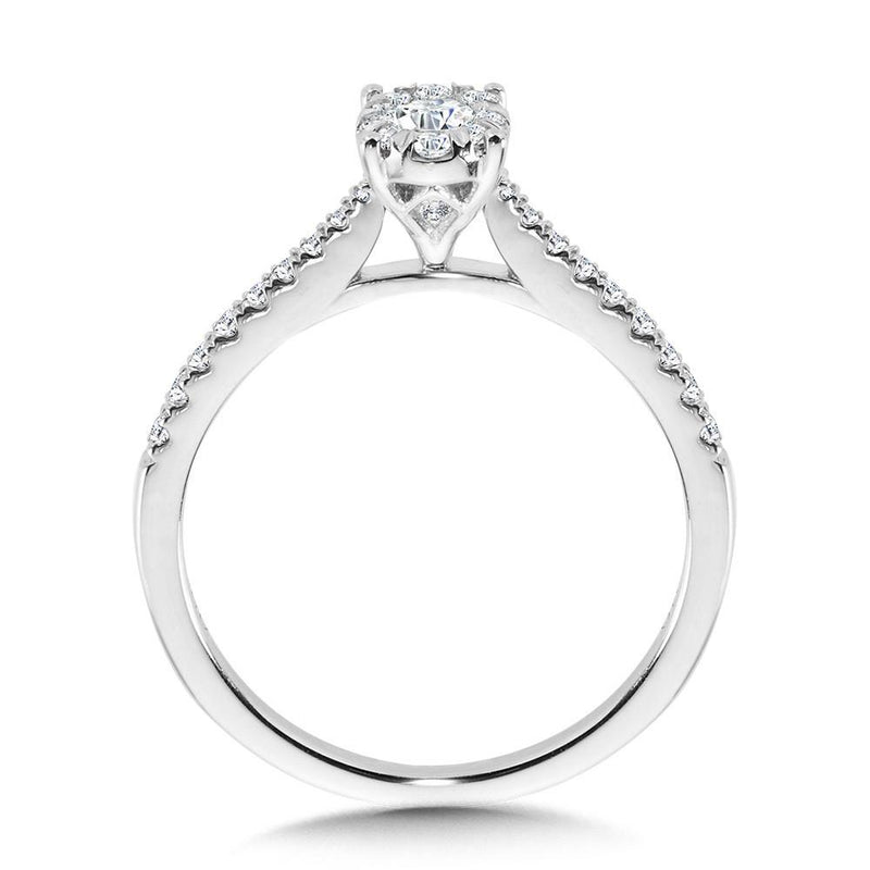 OVAL-SHAPED CLUSTER DIAMOND MIRAGE ENGAGEMENT RING Birmingham Jewelry Engagement Ring Birmingham Jewelry 