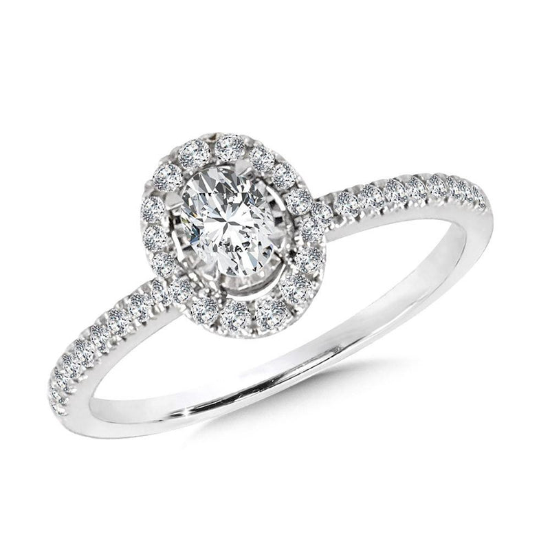 OVAL-SHAPED DIAMOND STAR HALO ENGAGEMENT RING Birmingham Jewelry Engagement Ring Birmingham Jewelry 