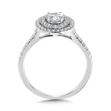 OVAL-SHAPED DOUBLE HALO ENGAGEMENT RING Birmingham Jewelry Engagement Ring Birmingham Jewelry 