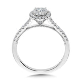 OVAL-SHAPED HALO & CLUSTER DIAMOND MIRAGE SPLIT SHANK ENGAGEMENT RING Birmingham Jewelry Engagement Ring Birmingham Jewelry 