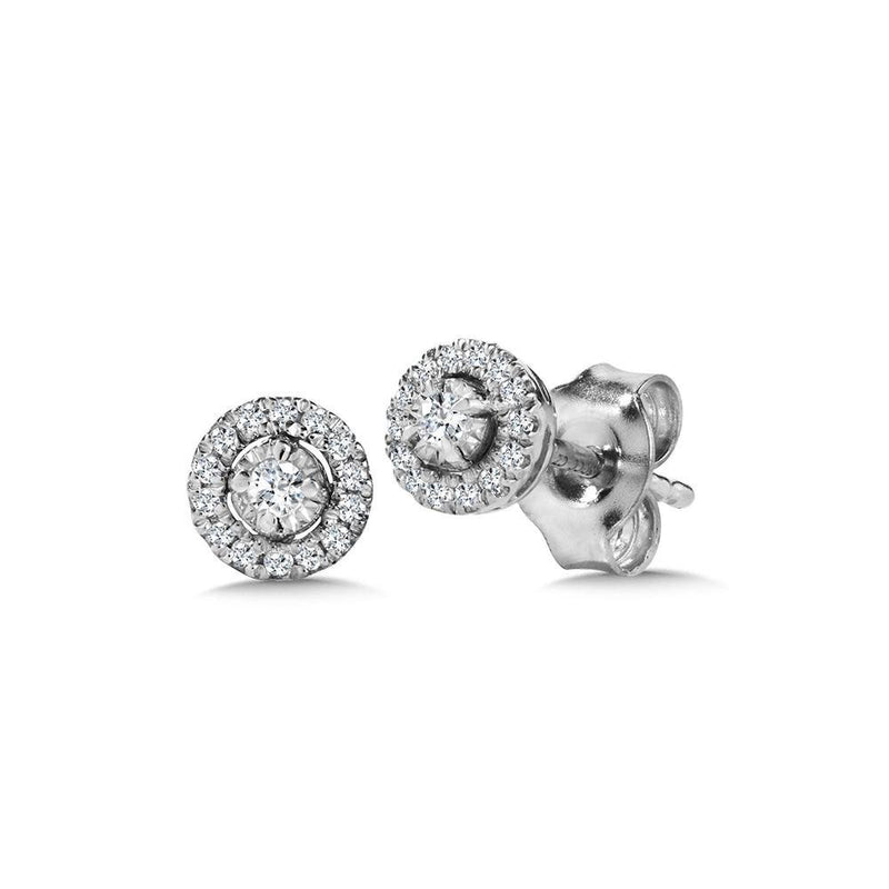 ROUND DIAMOND STAR, HEAVENLY HALO EARRINGS Birmingham Jewelry Earrings Birmingham Jewelry 