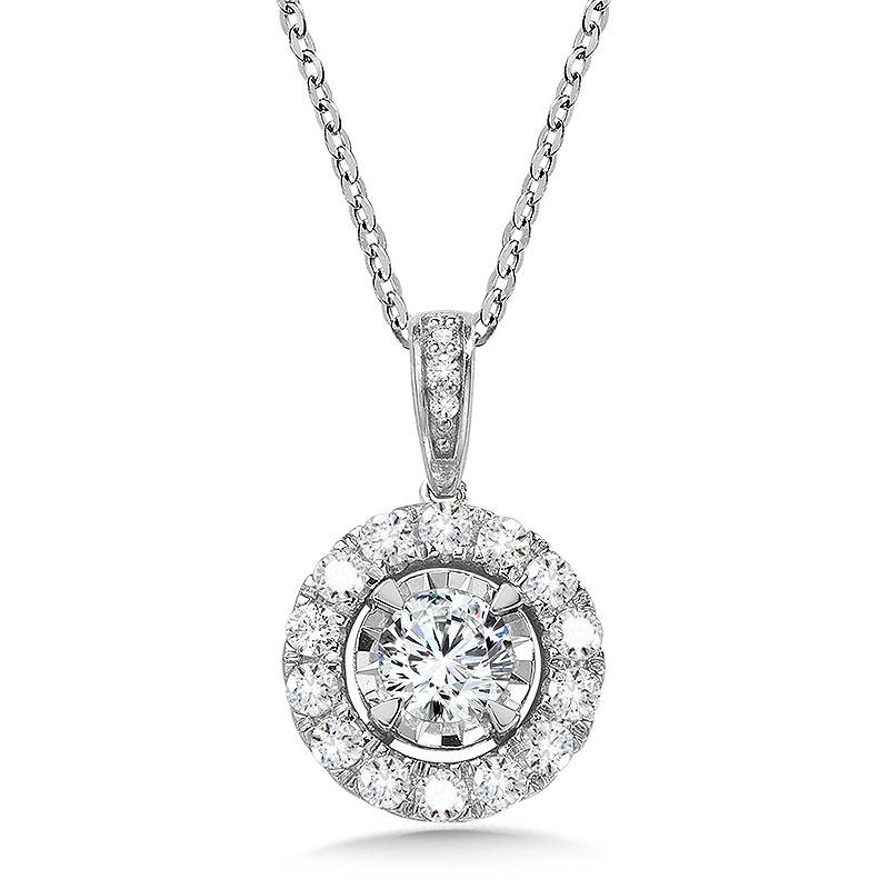 ROUND DIAMOND STAR, HEAVENLY HALO PENDANT Birmingham Jewelry Pendant Birmingham Jewelry 
