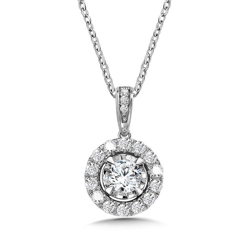 ROUND DIAMOND STAR, HEAVENLY HALO PENDANT Birmingham Jewelry Pendant Birmingham Jewelry 