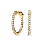 ROUND IN-OUT DIAMOND HOOP EARRINGS Birmingham Jewelry Earrings Birmingham Jewelry 