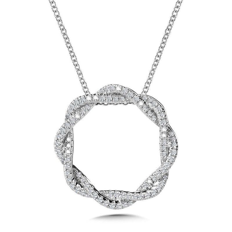 ROUND SPIRAL DIAMOND GRATITUDE PENDANT Birmingham Jewelry Pendant Birmingham Jewelry 