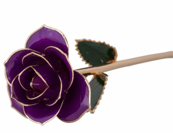 Royal Purple - 24K Dipped Rose Birmingham Jewelry 24K Gold Rose Birmingham Jewelry 