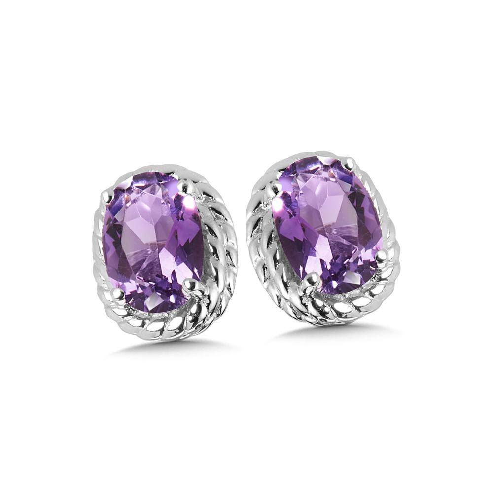 STERLING SILVER AMETHYST EARRING Birmingham Jewelry Earrings Birmingham Jewelry 