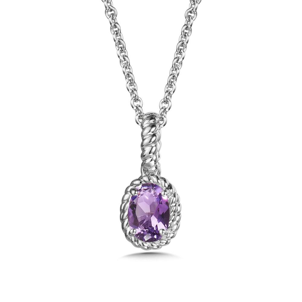STERLING SILVER AMETHYST PENDANT Birmingham Jewelry Pendant Birmingham Jewelry 