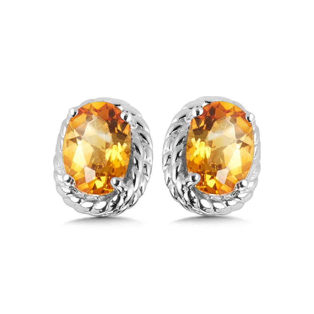 STERLING SILVER CITRINE EARRING Birmingham Jewelry Earrings Birmingham Jewelry 