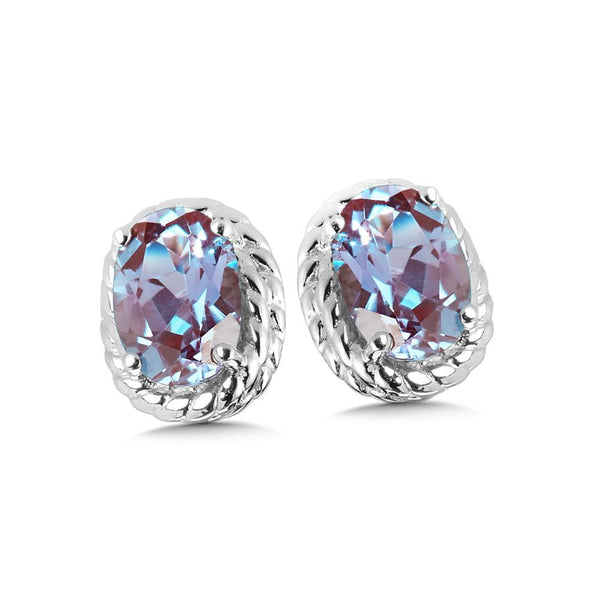 STERLING SILVER CREATED ALEXANDRITE EARRING Birmingham Jewelry Earrings Birmingham Jewelry 