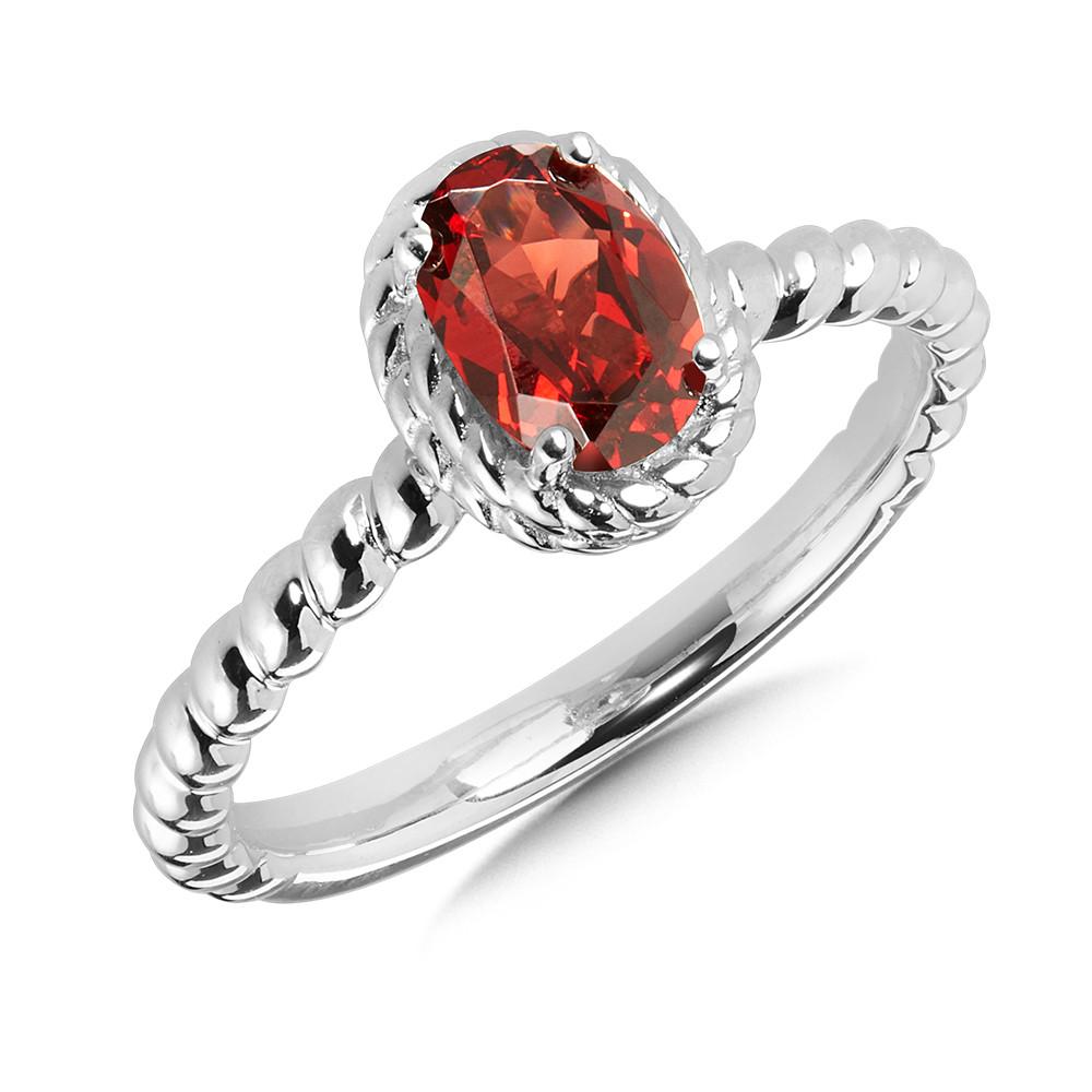 STERLING SILVER GARNET RING Birmingham Jewelry Ring Birmingham Jewelry 