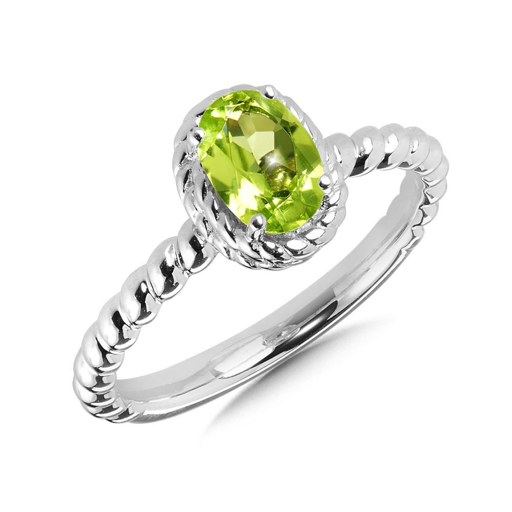 STERLING SILVER PERIDOT RING Birmingham Jewelry Ring Birmingham Jewelry 