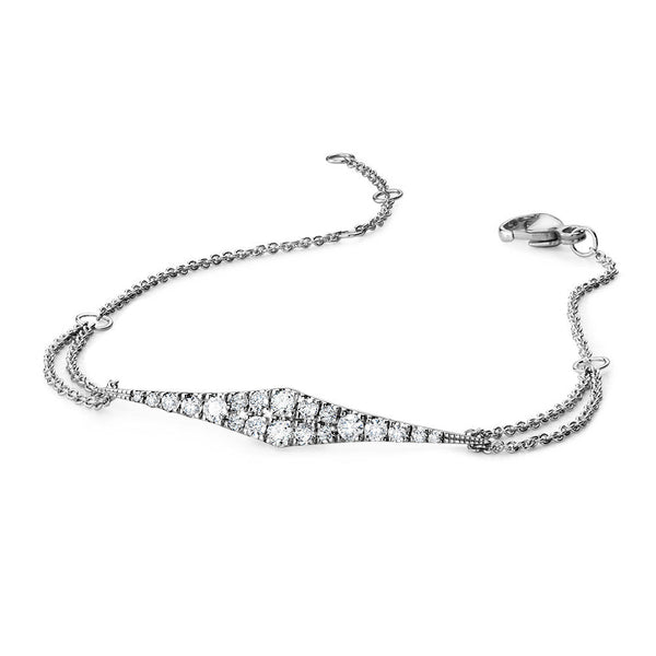 THIN KITE-SHAPED DIAMOND CHAIN BRACELET (0.50ct) Birmingham Jewelry Bracelet Birmingham Jewelry 