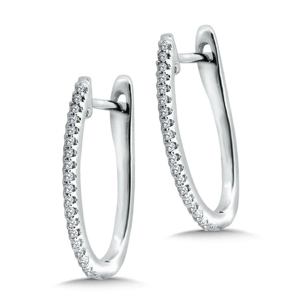 U-SHAPED DIAMOND HOOP EARRINGS Birmingham Jewelry Earrings Birmingham Jewelry 