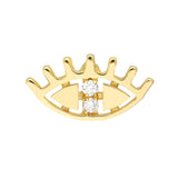 Birmingham Jewelry - Yellow Gold 0.03ct Diamond Evil Eye Stud Earrings - Birmingham Jewelry