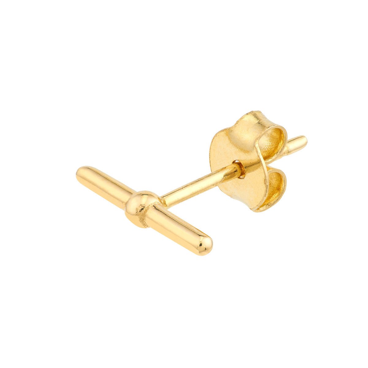 Birmingham Jewelry - Yellow Gold Polished Bar Stud Earrings - Birmingham Jewelry