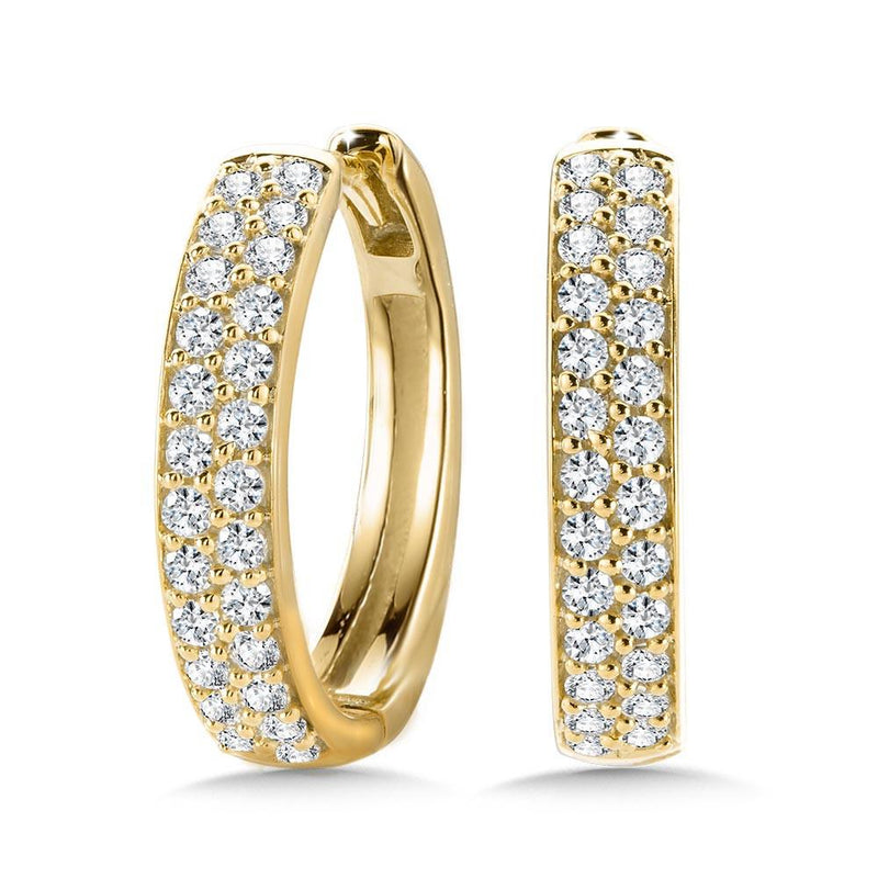 YELLOW ROUND DIAMOND HOOP EARRINGS Birmingham Jewelry Earrings Birmingham Jewelry 