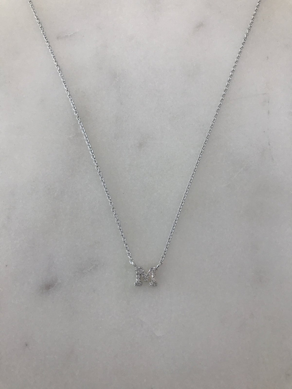 S. Kashi Rose Gold Diamond Initial M Pendant (N1027-MRG) - Michael Herr  Diamonds & Fine Jewelry