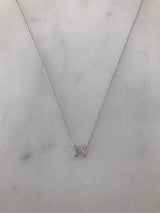 Mini Diamond Initial "M" Necklace - BJ1N5756 Meira T Necklace Birmingham Jewelry 