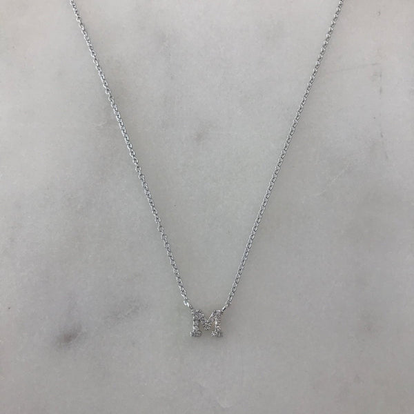 Diamond Initial Necklace-Gold – Amelia Rose Design