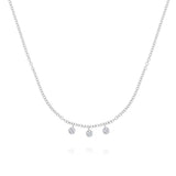 White Gold Diamond Disk Necklace - BJN10606 Meira T Necklace Birmingham Jewelry 