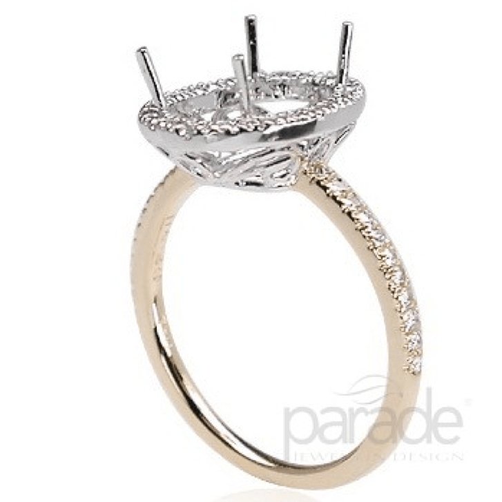 Parade Design - R0817/O4-YW Parade Design Engagement Ring Birmingham Jewelry 
