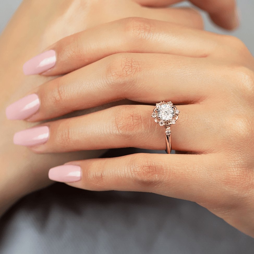 Parade Design - R3905/R1-YW Parade Design Engagement Ring Birmingham Jewelry 