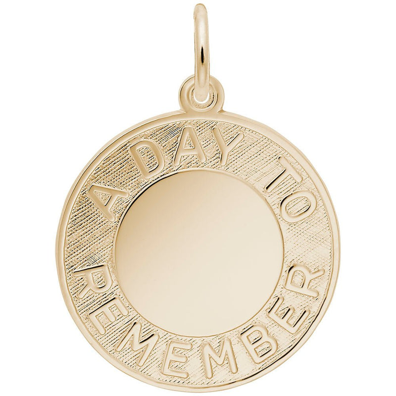 Rembrandt Charms - A Day to Remember Disc Charm - 1412 Rembrandt Charms Charm Birmingham Jewelry 