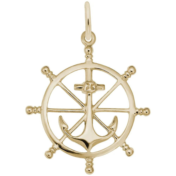 Rembrandt Charms - Anchor & Ship Wheel Charm - 1584 Rembrandt Charms Charm Birmingham Jewelry 