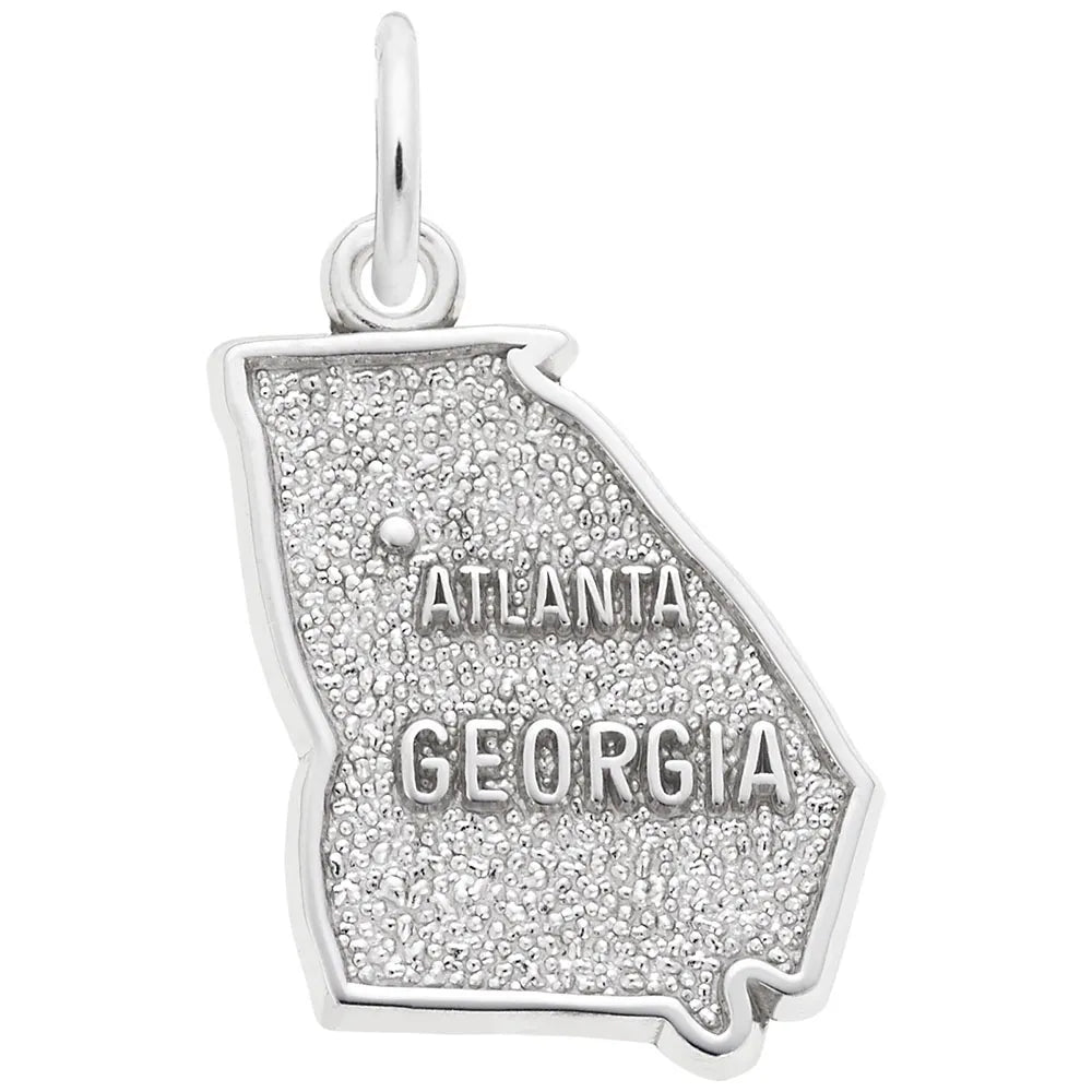 Rembrandt Charms - Atlanta Georgia Map Charm - 2974 Rembrandt Charms Charm Birmingham Jewelry 