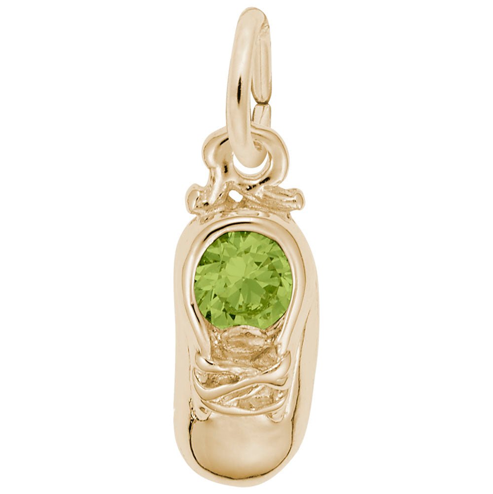 Rembrandt Charms - August Baby Shoe Charm - 2734-008 Rembrandt Charms Charm Birmingham Jewelry 