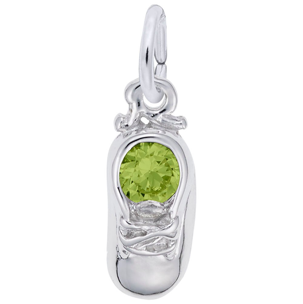 Rembrandt Charms - August Baby Shoe Charm - 2734-008 Rembrandt Charms Charm Birmingham Jewelry 