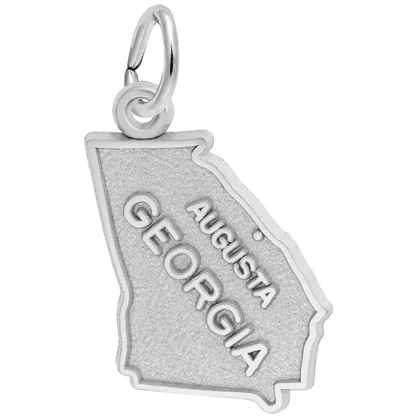 Rembrandt Charms - Augusta Georgia Map Charm - 3413 Rembrandt Charms Charm Birmingham Jewelry 