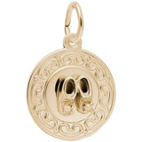 Rembrandt Charms - Baby Booties Disc with Pearls Charm - 4428 Rembrandt Charms Charm Birmingham Jewelry 