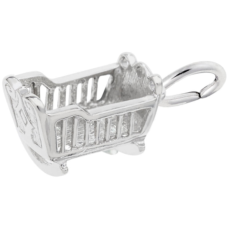 Rembrandt Charms - Baby Cradle Charm - 2211 Rembrandt Charms Charm Birmingham Jewelry 