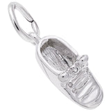 Rembrandt Charms - Baby Shoe with Bow Charm - 6522 Rembrandt Charms Charm Birmingham Jewelry 