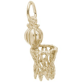 Rembrandt Charms - Basketball Hoop & Net Charm - 6497 Rembrandt Charms Charm Birmingham Jewelry 