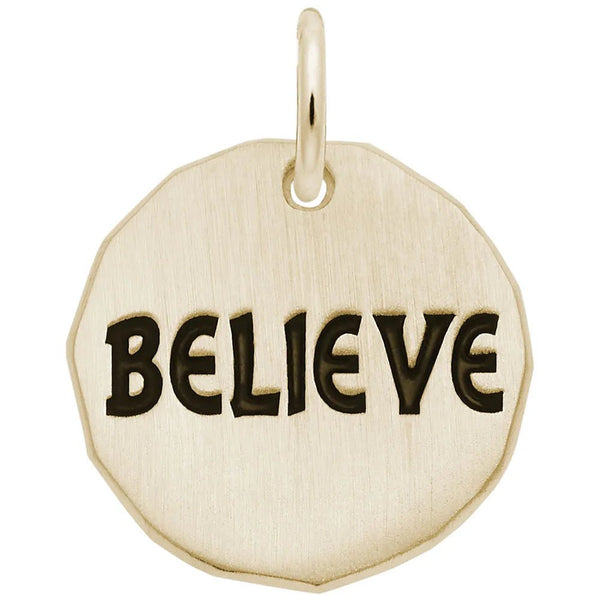 Rembrandt Charms - Believe Tag Charm - 8433 Rembrandt Charms Charm Birmingham Jewelry 